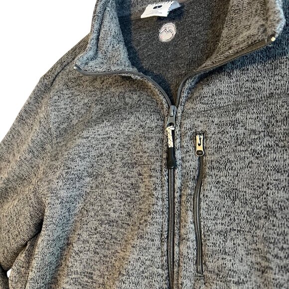 Magellan Knit Jacket Mens Grey Full Zip Lightweight Zip Pockets Collared Size L - Picture 12 of 14